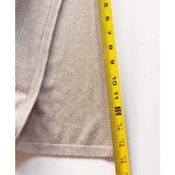 Masai Women L Mafosna Essential Knit Sweater Poncho Tan V-Neck Fitted Sleeves - Picture 10 of 12